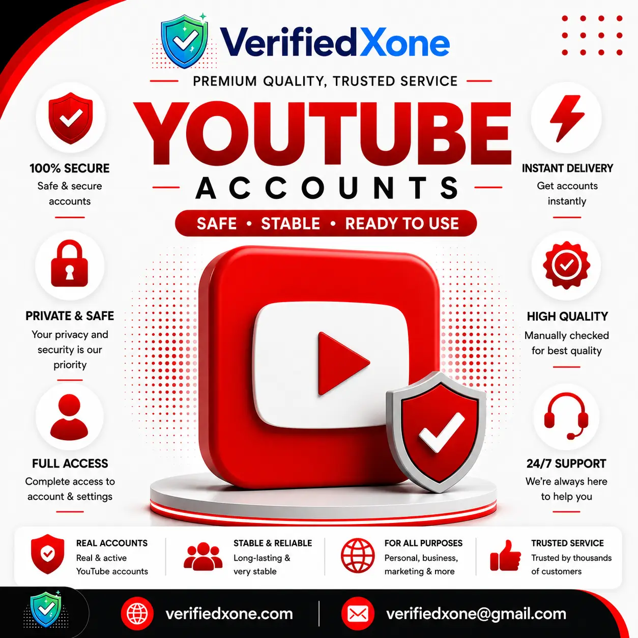 buy youtube pva accounts